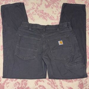Carhartt Rugged Flex Relaxed Fit Dark Grey Canvas 5-Pocket Work Pants